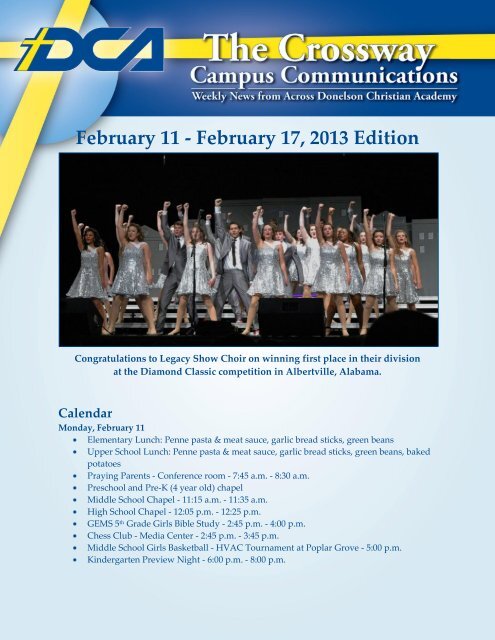 February 11 - February 17 2013 Edition