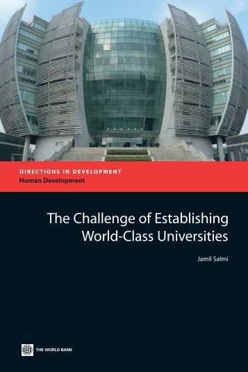 The Challenge of Establishing World-Class Universities