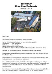 Elternbrief Drost-Rose Rose-Realschule Realschule Herbst 2013