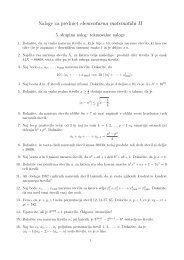 Naloge za predmet elementarna matematika II