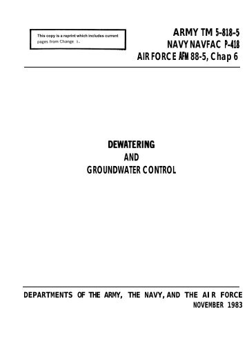 ARMY TM 5-818-5 NAVY NAVFAC P-418 AIR FORCE AFM 88-5 ...