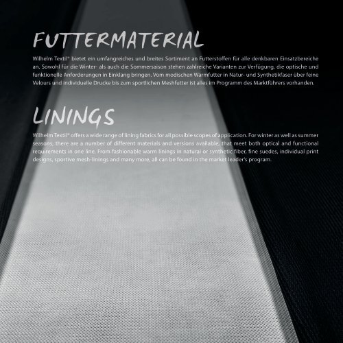 Wilhelm Textil® Imagebroschüre / Imagebrochure