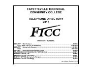 alphabetical listing of employees - Fayetteville Technical Community ...