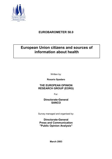 European Union citizens and sources of information about health