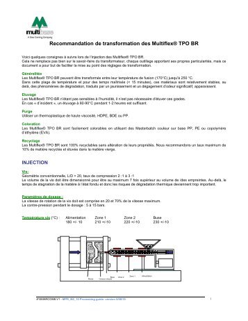 Recommandation de transformation des Multiflex® TPO BR INJECTION