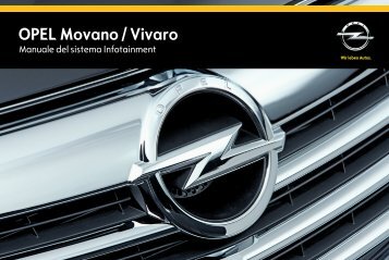Opel Movano Infotainment Manual MY 14.0 - Movano Infotainment Manual MY 14.0 manuale