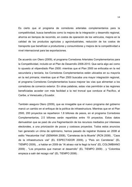 ensayo Â¿la infraestructura vial colombiana impulsa la competitividad ...