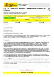 NTP 635 Clasificación envasado y etiquetado de las sustancias peligrosas