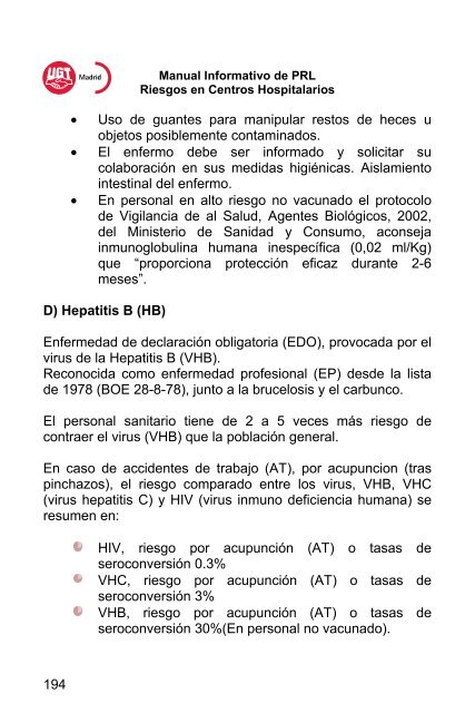 RIESGOS EN CENTROS HOSPITALARIOS