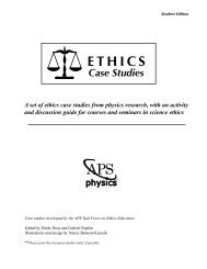 Ethics Case Studies - Student Edition - American Physical Society