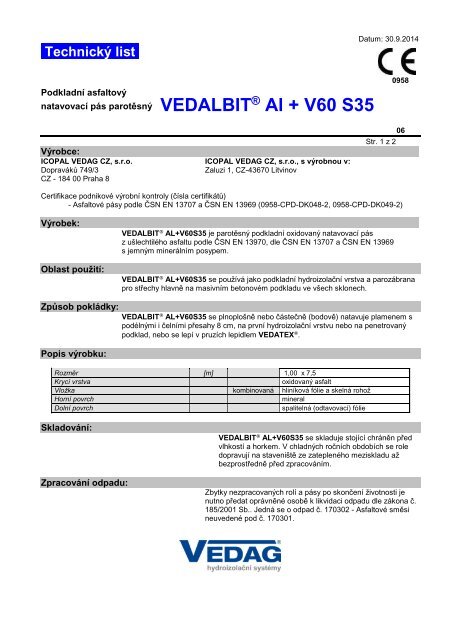 VEDALBIT Al + V60 S35