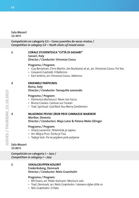 Canta al mar 2015 - Program Book