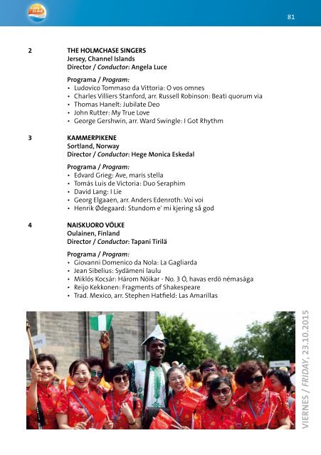 Canta al mar 2015 - Program Book