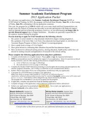 Summer Academic Enrichment Program 2012 Application Packet