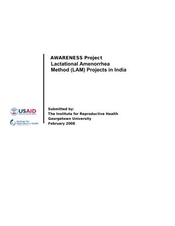 Lactational Amenorrhea Method (LAM) Projects in India - part - usaid