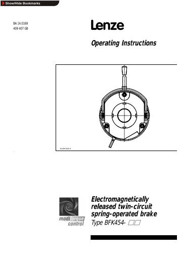 Lenze BA14.0169 Spring Operated Brake BFK ... - Southern Power