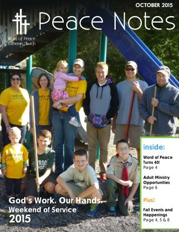 Peace Notes October 2015 - Word of Peace Lutheran Church