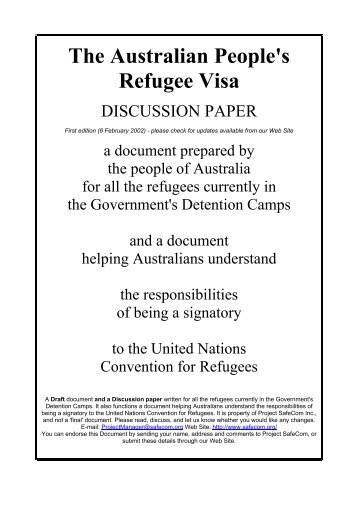 The Australian People's Refugee Visa