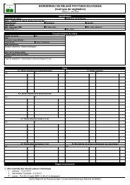 BORDEREAU DE RELEVÉ PHYTOSOCIOLOGIQUE (tout type de végétation) •