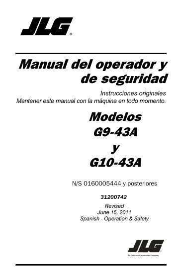 Manual del operador y de seguridad