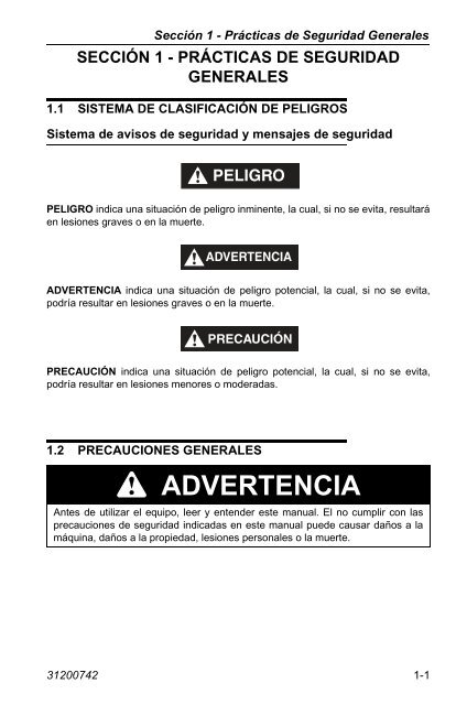 Manual del operador y de seguridad