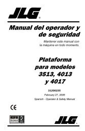 Manual del operador y de seguridad - JLG