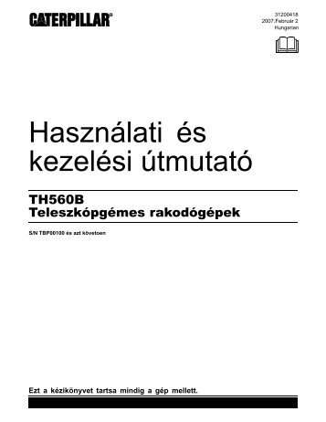 Használati és kezelési útmutató