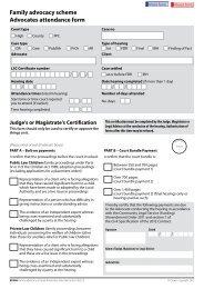 Advocates attendance form - Legal Services Commission