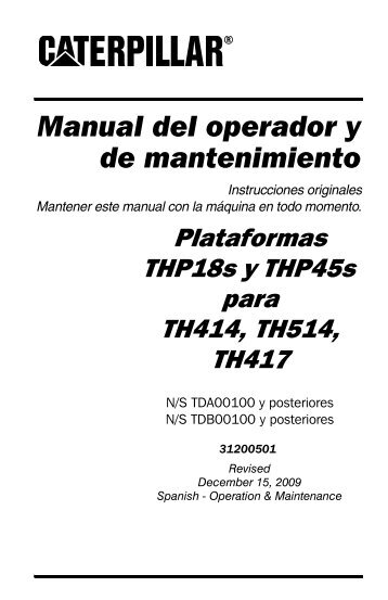 Manual del operador y de mantenimiento