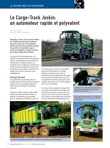 Le Cargo-Track Joskin un automoteur rapide et polyvalent