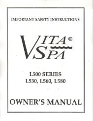 1999 Vita Spas L500 Manual - Spaparts123.net