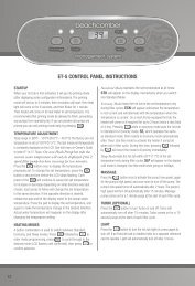 ET-5 CONTROL PANEL INSTRUCTIONS