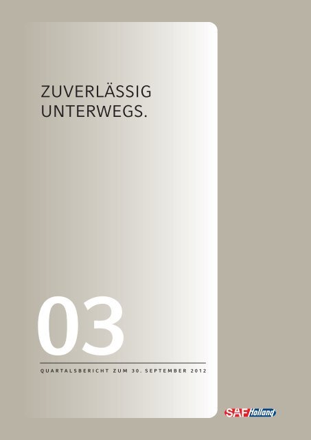 Quartalsbericht Q3 2012 - saf-holland