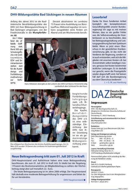 DAZ - DHV-Deutscher Handels- und Industrieangestellten-Verband ...