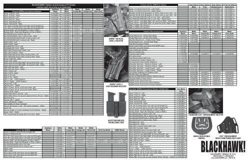 Blackhawk Glove Size Chart