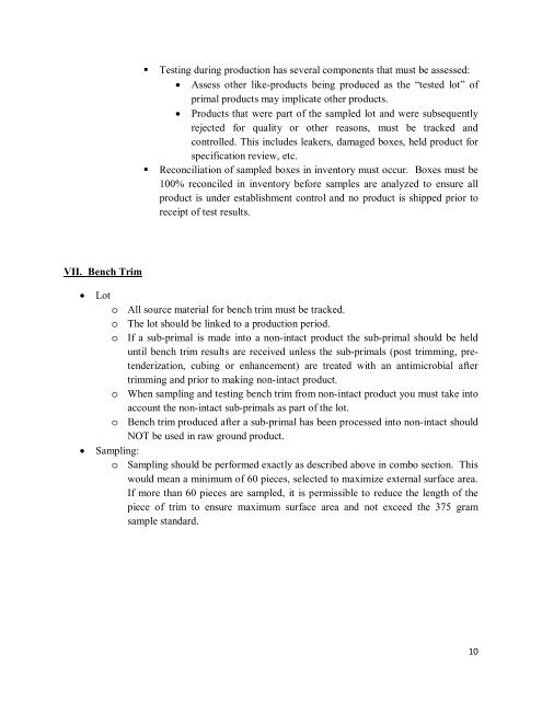 Sampling, Lotting and Sample Analysis Guidance - Beef Industry ...