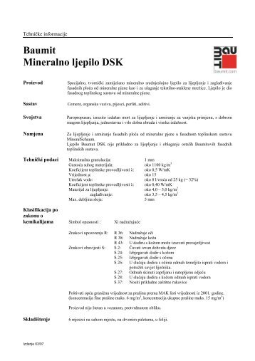 Baumit Mineralno ljepilo DSK