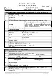 SIGURNOSNO-TEHNIÄKI LIST Prema Uredbi (EZ-a) br ... - Baumit