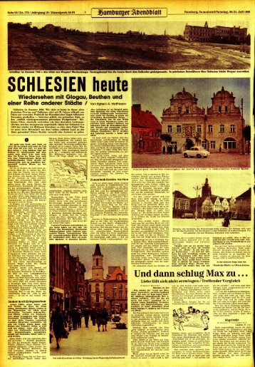 5-teilige Serie des Hamburger Abendblattes "Schlesien Heute" im  Juli / August 1966