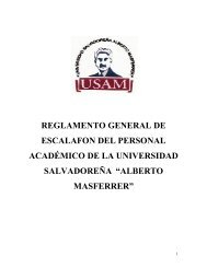 Reglamento del EscalafÃ³n Docente - Universidad SalvadoreÃ±a ...