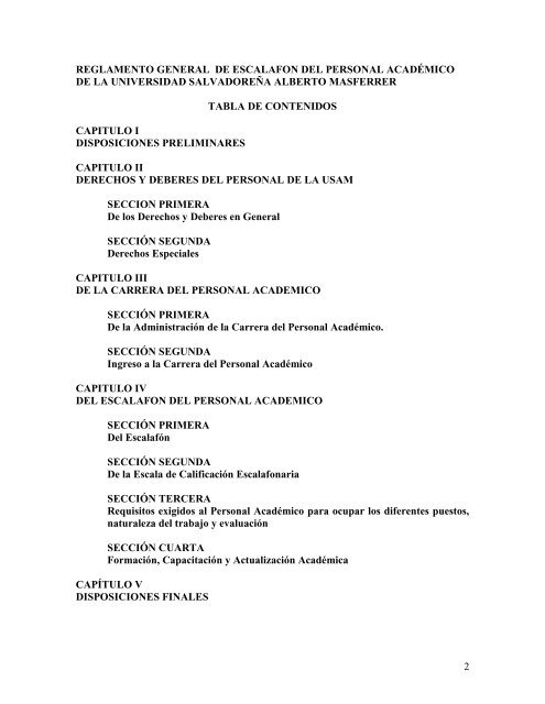 Reglamento del EscalafÃ³n Docente - Universidad SalvadoreÃ±a ...
