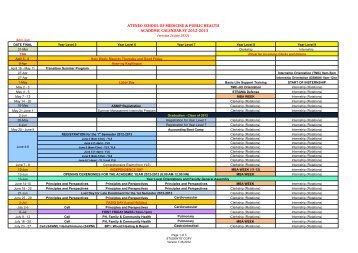 ATENEO SCHOOL OF MEDICINE & PUBLIC HEALTH ACADEMIC CALENDAR SY 2012-­‐2013