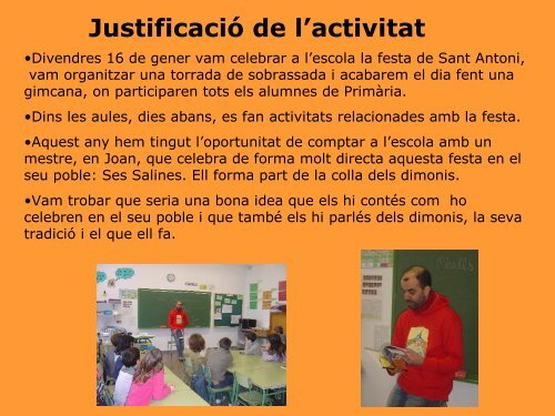 Justificació de l’activitat