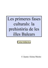 Les primeres fases culturals la prehistòria de les illes Balears