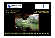 EXCAVACIÓN DE LA COVA DES PAS (Ferreries Menorca)