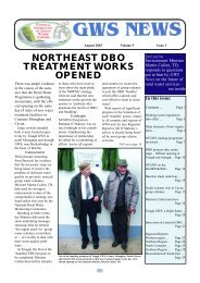 NORTHEAST DBO TREATMENT WORKS OPENED