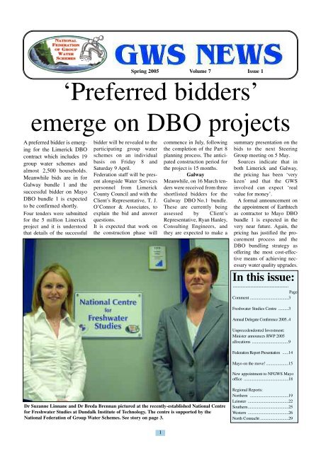 ‘Preferred bidders’ emerge on DBO projects