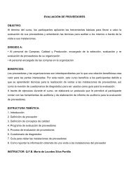 EVALUACIÃN DE PROVEEDORES OBJETIVO - Programa ...