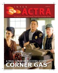 a real canadian success story: corner gas - Actra