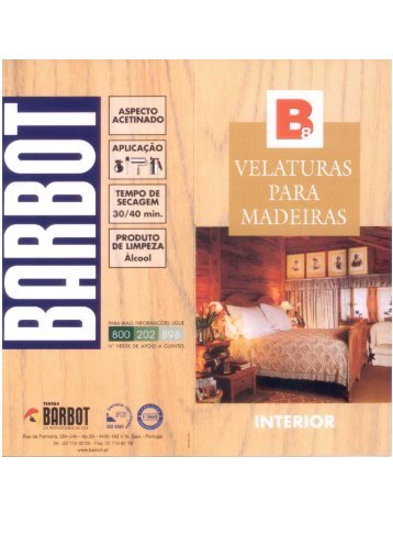 Velaturas para Madeiras - Barbot